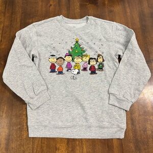 Peanuts Light Gray Christmas Sweatshirt